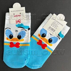 4/$12 💥🆕 Donald Duck Adult Themed Character No Show Socks | 4158